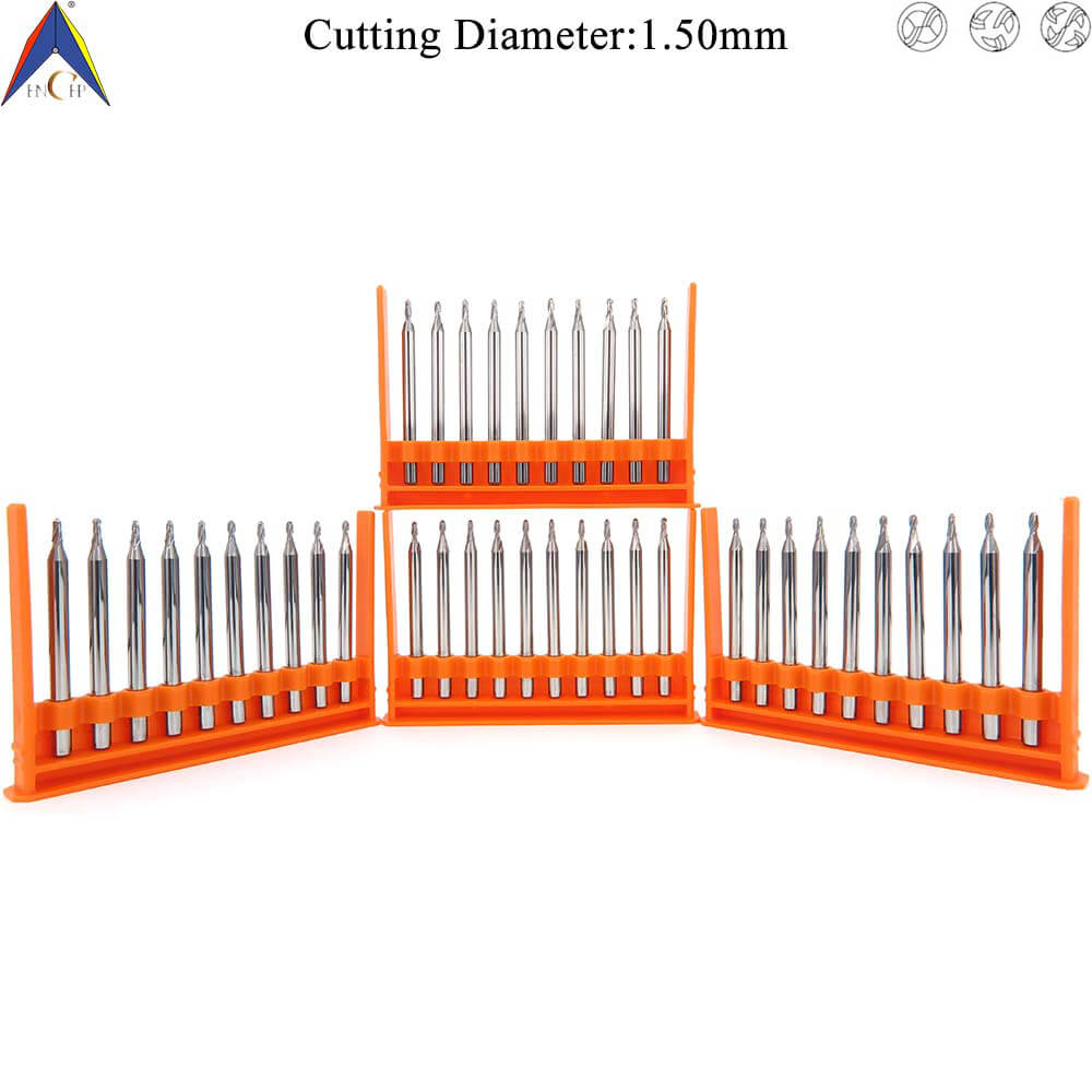 CHPM300 - 2 (3)(4) Flutes Solid Carbide Miniature Ball Nose End Mill