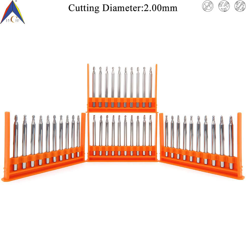 CHPM300 - 2 (3)(4) Flutes Solid Carbide Miniature Ball Nose End Mill
