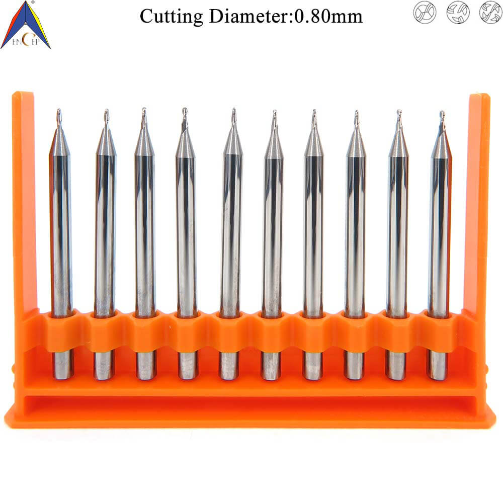 CHPM300 - 2 (3)(4) Flutes Solid Carbide Miniature Ball Nose End Mill