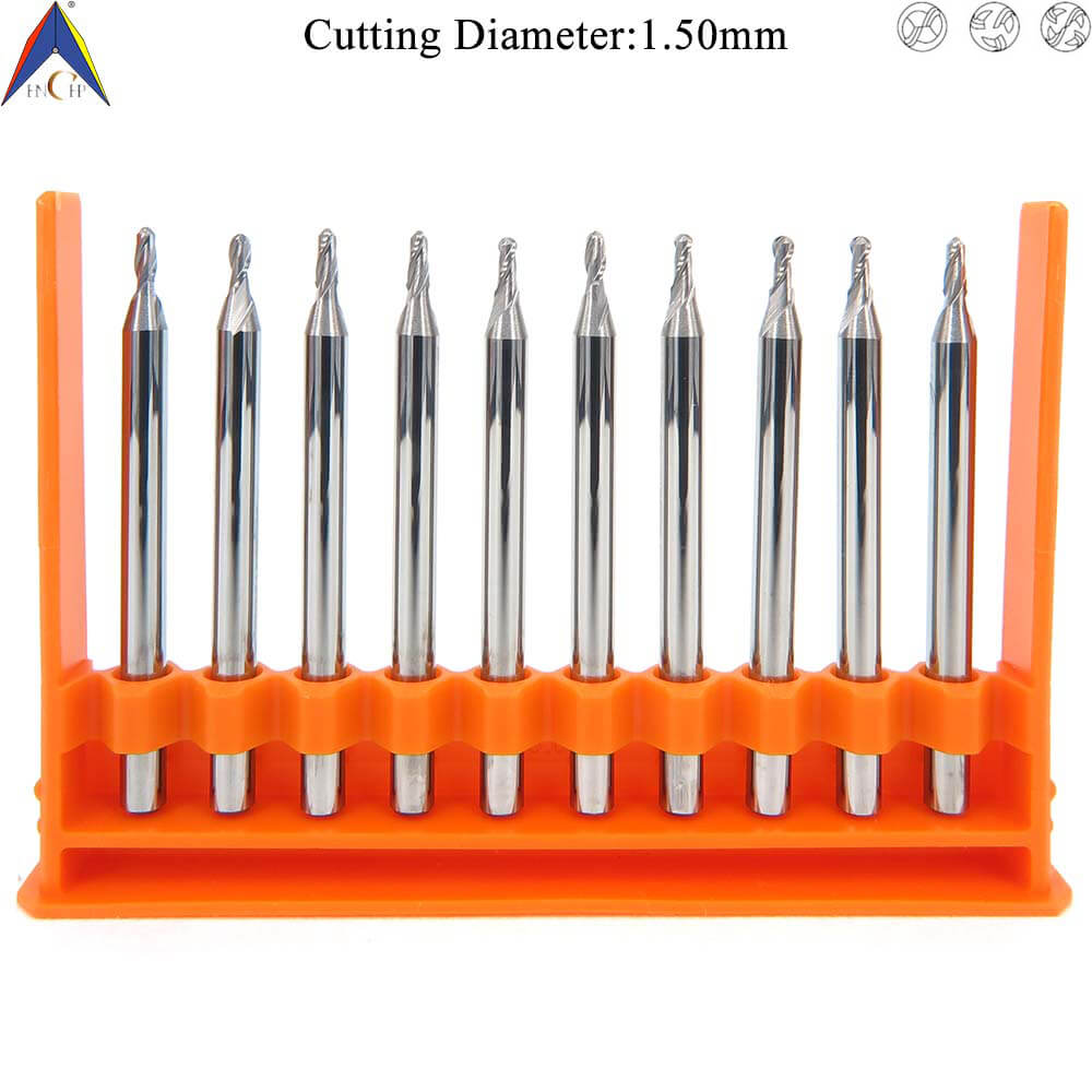 CHPM300 - 2 (3)(4) Flutes Solid Carbide Miniature Ball Nose End Mill