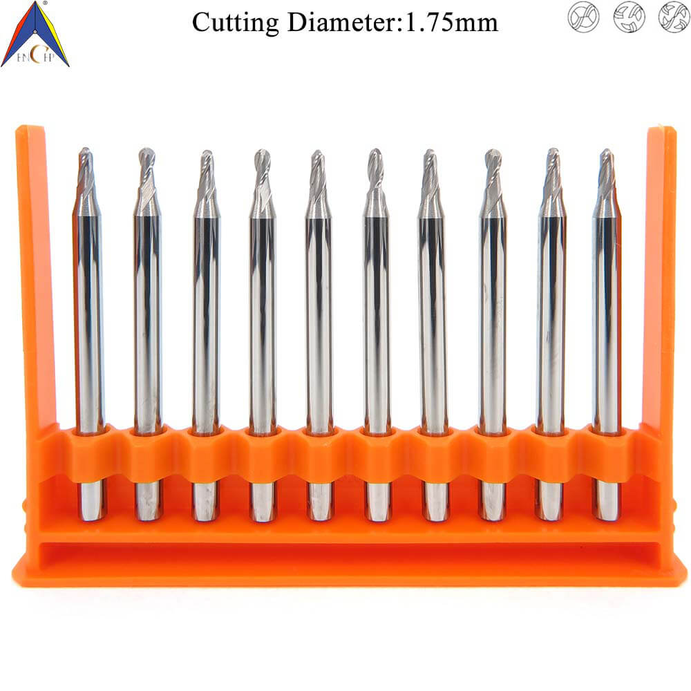 CHPM300 - 2 (3)(4) Flutes Solid Carbide Miniature Ball Nose End Mill