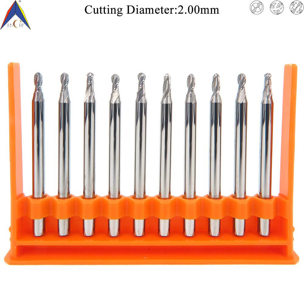 CHPM300 - 2 (3)(4) Flutes Solid Carbide Miniature Ball Nose End Mill