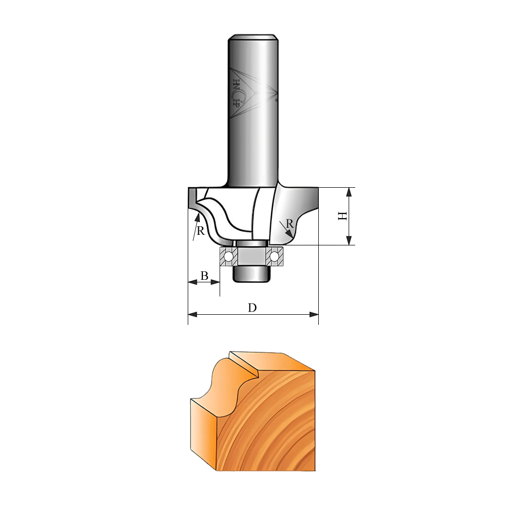 CHP08 - Ogee Router Bits (25 Types Available)