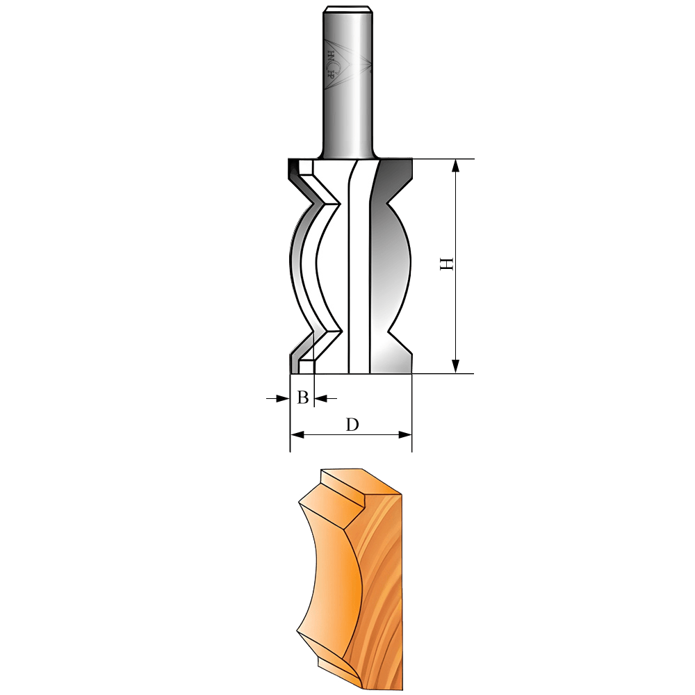 CHP10 - Crown Molding Router Bits (7 Types Available)