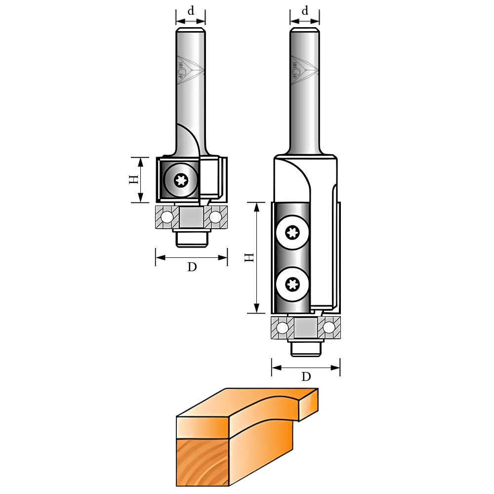 CHP101~505 - Carbide Insert Router Bits (21 Types Available)