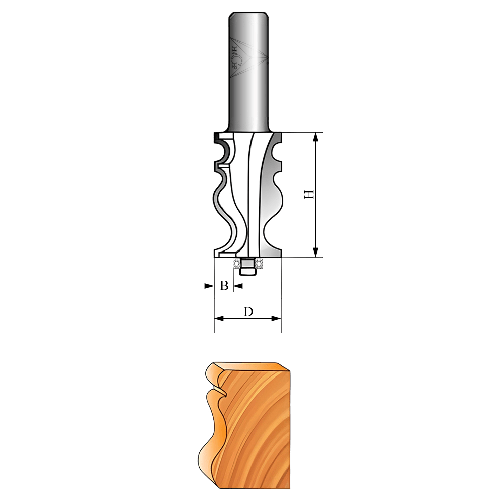 CHP11 - Architectural Molding Router Bits (12 Types Available)