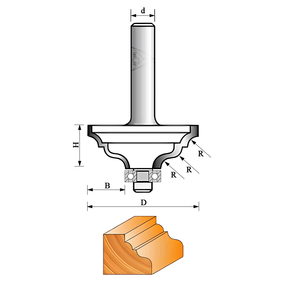 CHP2003~9020 - Decorative Router Bits (105 Types Available)