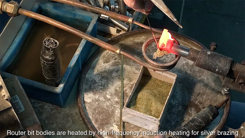 Router Bit Manufacturing Process - Silver Brazing (1)